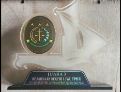 Raih Penghargaan Juara 3 se Sulsel, Kajari Lutim: Saat Ini Tangani 7 Perkara