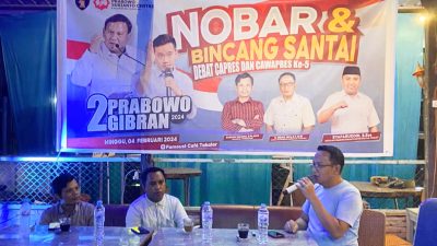 DPC Prabowo Subianto Centre Takalar Nobar dan Bincang Santai Debat Capres-Cawapres