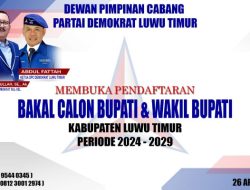 Partai Demokrat Luwu Timur Buka Pendaftaran Cabup dan Cawabup Periode 2024-2029