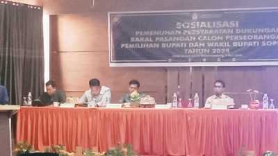 Besaran Suara Dukungan Calon Perseorangan di Pilkada Soppeng