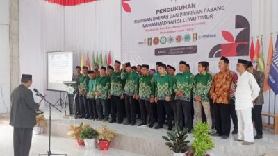 PD Muhammadiyah Kukuhkan Majelis dan Lembaga PDM Lutim