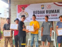 Pemdes Wawondula-Polsek Towuti Bakti Sosial, Jasmiati: Terima Kasih Dapat Bedah Rumah