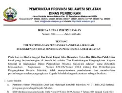 PERAK Indonesia Desak Pencopotan Kadisdik Sulsel Terkait Bocornya Draft Jabatan Kepala Sekolah