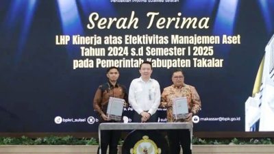 BPK Serahkan LHP Manajemen Aset 2024–2025 kepada Pemerintah Kabupaten Takalar