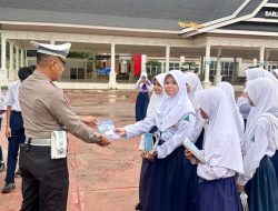 Cegah Kecelakaan Usia Dini, Polres Takalar Ajak Siswa SMP Jadi Pelopor Keselamatan Jalan