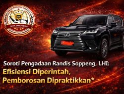 Randis Lexus Pemkab Soppeng Diduga Berada di Jakarta: Efisiensi Diperintah, Pemborosan Dipraktikkan