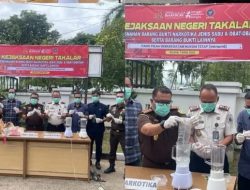Wujudkan Transparansi, Kejari Takalar Musnahkan Barang Bukti Narkotika dan Obat Terlarang