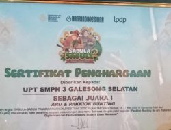 Pukau Juri Lewat Aru dan Pakiok Bunting, Siswa SMPN 3 Galsel Sabet Juara I Lomba Sabuli