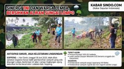 Sinergi TNI dan Warga Lemba Soppeng, Gelar Karya Bakti Bersihkan 100 Meter Sampah Sungai
