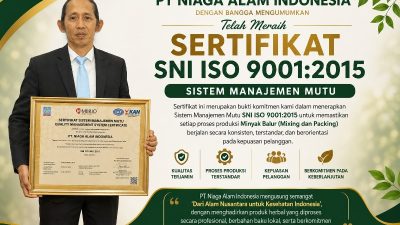 Tembus Standar Internasional, Industri Herbal Asal Soppeng PT NAI Raih Sertifikat ISO 9001:2015
