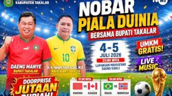 Gerakkan Ekonomi UMKM & Beratabur Dooirprize, Pemkab Takalar Gelar Nobar Piala Dunia 2026 di Lapangan Makkatang