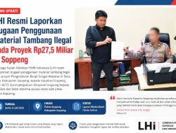 Diduga Gunakan Material Ilegal, LHI Laporkan Proyek Pengendalian Banjir Sungai Walanae Rp27,5 Miliar