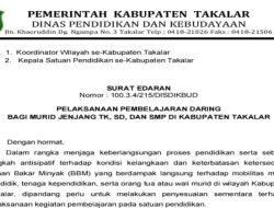 Imbas Ketersediaan BBM Terbatas, Pembelajaran TK hingga SMP di Takalar Digelar Daring