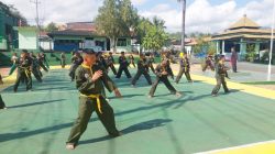Tingkatkan Kesiapsiagaan, Prajurit Kodim 1423/Soppeng Rutin Laksanakan Pencak Silat Militer