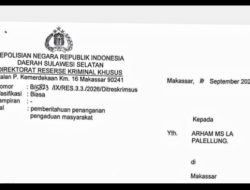 Polda Sulsel Lanjutkan Pengaduan KITA Indonesia Terkait Dugaan Korupsi Pengadaan Barang dan Jasa di Soppeng