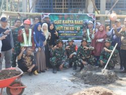 Lewat Karya Bakti HUT ke-81 TNI, Kodim 1426/Takalar Bantu Revitalisasi SMP PGRI 2 dan SDN 151 Kalampa