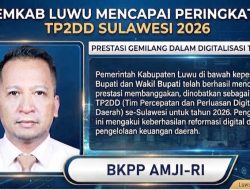 BKPP AMJI-RI Apresiasi Pemkab Luwu Raih Peringkat II TP2DD Sulawesi 2026: Bukti Nyata Tata Kelola Pemerintahan yang Transparan