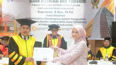 Inspiratif! Suprianto Raih Gelar Doktor di UNM dalam 2 Tahun 3 Bulan dan Torehkan 21 Karya